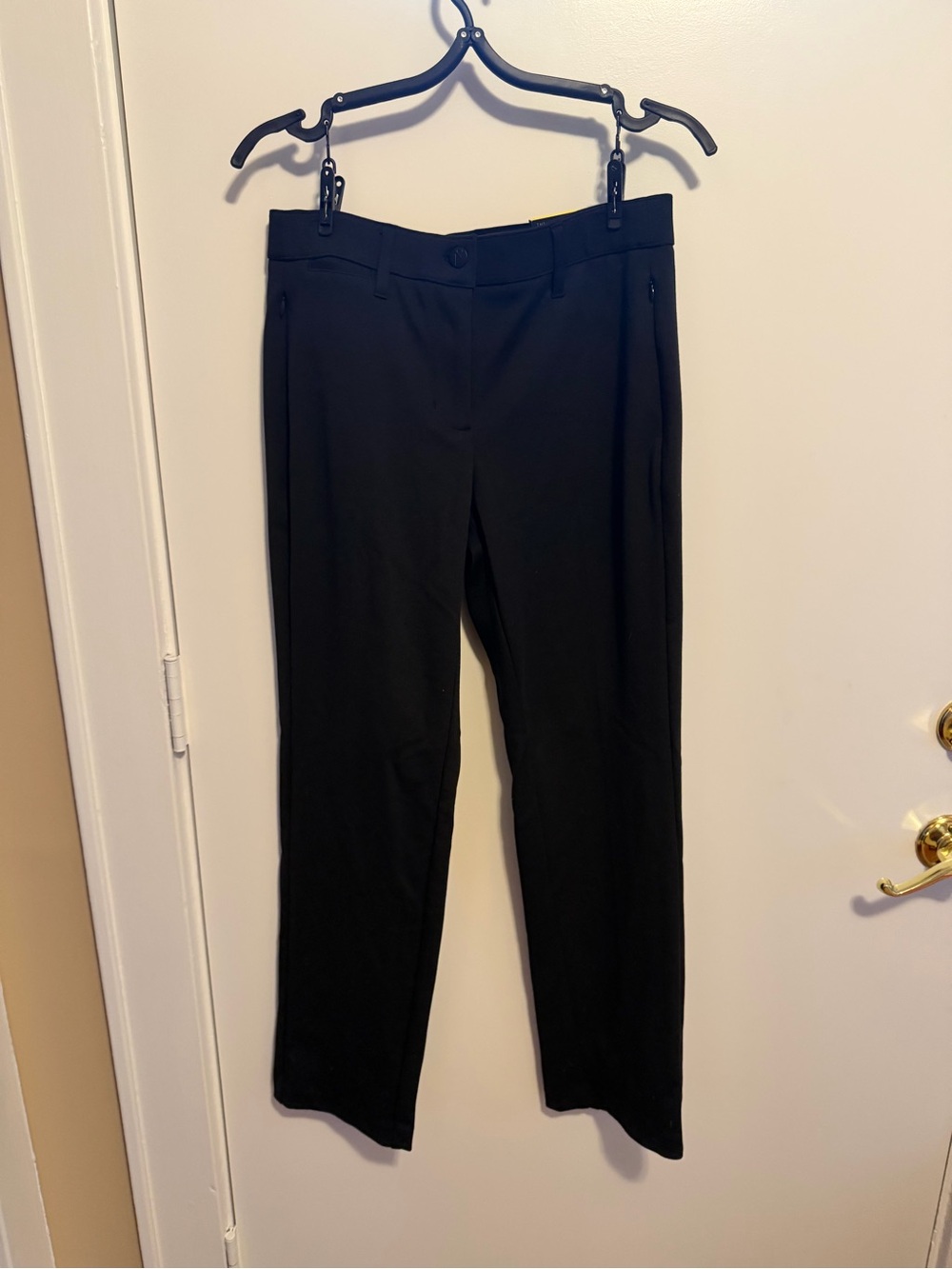 Simply Vera Vera Wang Women's Black Straight-Leg Dress Trousers